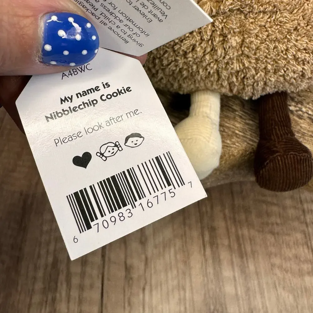Jellycat Nibblechip Cookie NEW!  FAST SHIP Jellycat Patisserie NYC Exclusive